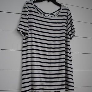 Old Navy high low striped top size S